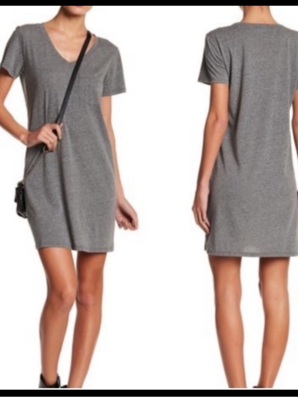 Micheal Stars V-Neck Tee Shirt Dress